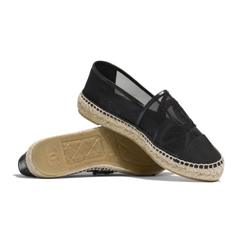 chanel black espadrilles|chanel espadrilles all black.